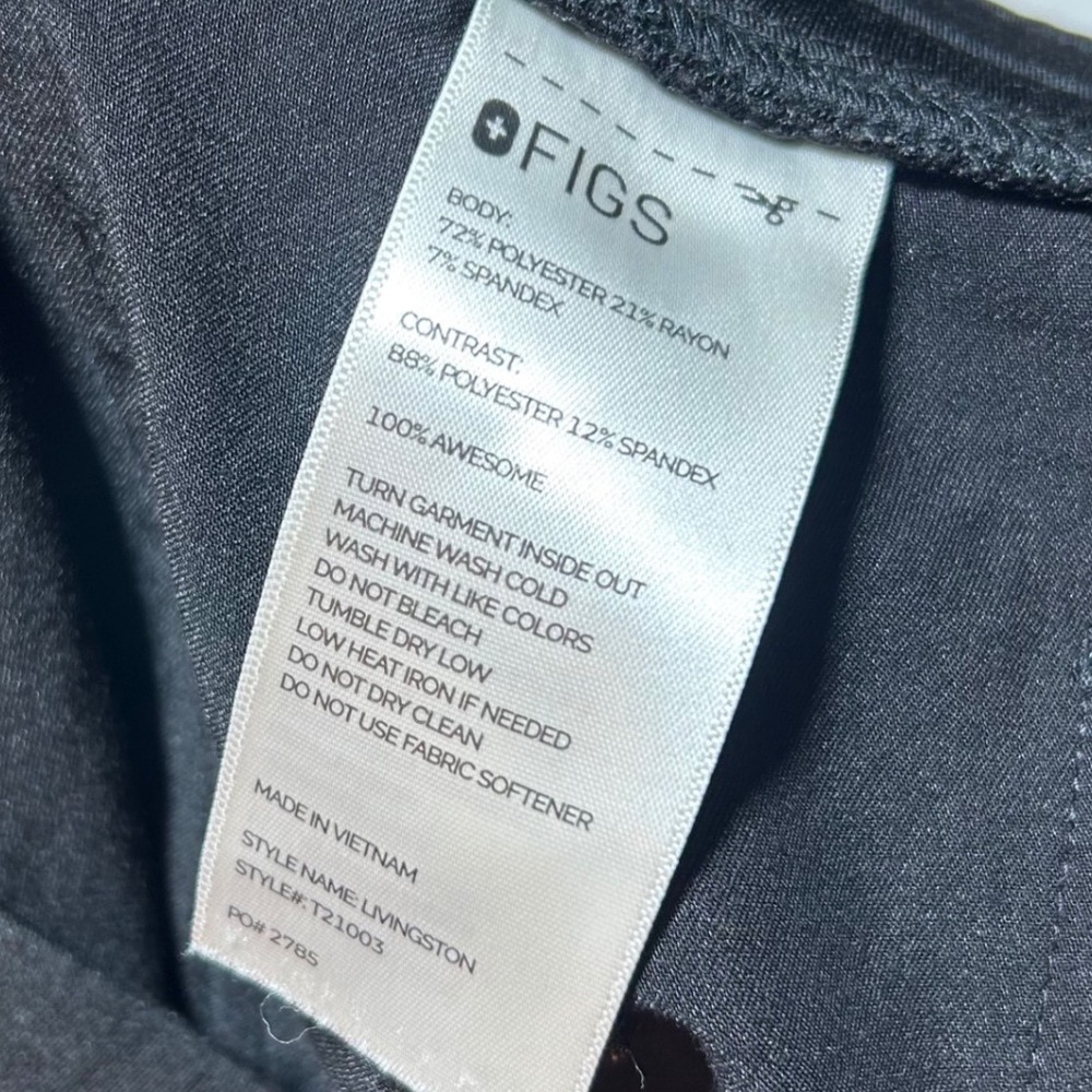 FIGS Livingston Scrub Pants Mens XL Black Technical Collection Drawstring - Picture 5 of 6